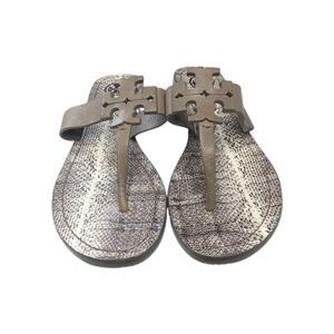 Tory Burch Moore Flat Thong  Sandals Women's Size 7 Shoes Brown